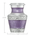 thumbnail image 3 of Reminded Small Cremation Keepsake Urn for Human Ashes, Lavender and Silver Miniature Memorial Urn with Velvet Case, 3 of 6