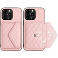 thumbnail image 5 of Allytech iPhone 13 Pro Case Wallet with Shoulder Strap, Luxury Back Cover for Girls Women PU Leather Shockproof Cards Holder Stand Magnetic Closure Phone Case for Apple iPhone 13 Pro,Pink, 5 of 9