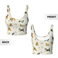 thumbnail image 5 of Haiem Dogs Funny Pets Pattern Womens Sports Bra - U Neck Padded Low Impact Yoga Bra Workout Crop Top Gym Moisture-Wicking Workout Vest -XX-Large, 5 of 9
