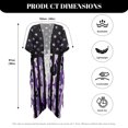 thumbnail image 5 of HELLHERO Long Long Kimono Swimsuit Cover Up for Beach Party Polyester Casual Bathing Suit Cover Up Star Pattern, 5 of 5
