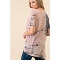 thumbnail image 3 of SHORT SLEEVE TIE DYE C-NECK TIE FRONT TOP, 3 of 6