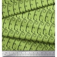 thumbnail image 2 of Soimoi Green Cotton Voile Fabric Tendril & Abstract Print Fabric by Yard 56 Inch Wide, 2 of 3