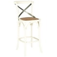 thumbnail image 4 of SAFAVIEH Eleanor Square Mid Back Bar Stool, Antique White, 4 of 7