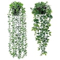 thumbnail image 5 of Artificial Hanging Plant Lifelike - Faux Leaf Fake Potted Plant Home Decoration, 5 of 5