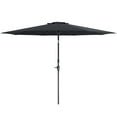 thumbnail image 3 of CorLiving 10 Foot Wind Resistant Patio Umbrella, Outdoor Parasol with Crank Tilt, Round Market Umbrella for Patio, Umbrella with Crank, Tilt Umbrella, Outdoor Umbrella, Black, 3 of 8