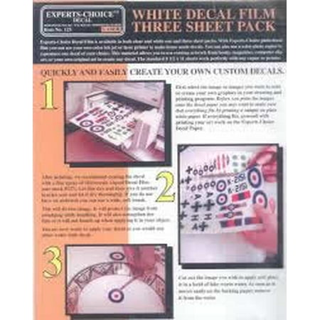 - White Laser Decal Film Sheet 3pk Bare-Metal Foil