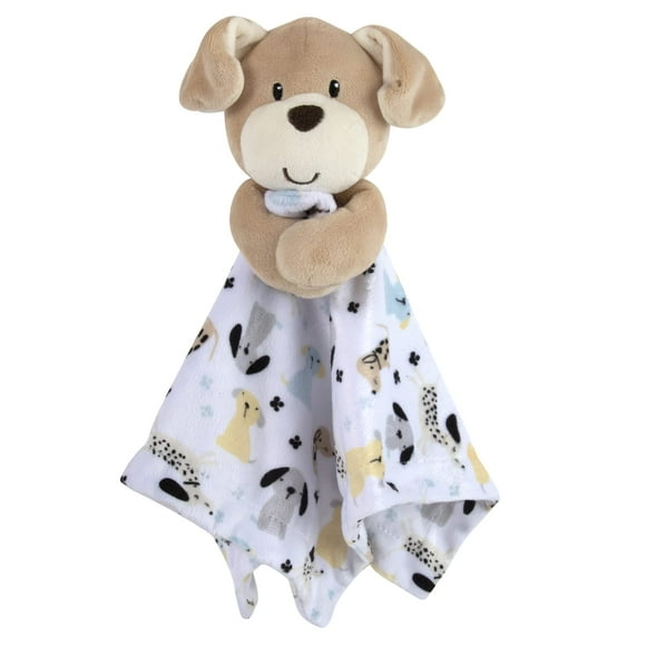 Minky Animal Snuggler Lovey Blanket For Kids, Babies, Boys, Girls, Gender Neutral Security Blanket With Stuffed Animal (Perky Puppy Pal)
