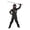 Black, variant on Underwraps Ninja, Black Child Costume: Medium Unisex