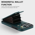 thumbnail image 3 of Designed for iPhone 15 Case Wallet with Card Holder for Women Girls, Crossbody Case with Lanyard Strap, Protective PU Leather Purse Case with Ring Holder Stand for iPhone 15 - Green, 3 of 7