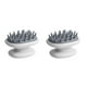thumbnail image 2 of Ounissouiy Cepillo de raíz para el cabello de ducha, masajeador de doble capa para cuero cabelludo, depurador de viaje, lavable, reutilizable, blanco 2piezas, 2 of 6
