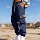 thumbnail image 5 of Ceisia Men Solid Color Loose Casual Pants Elastic Waist Drawstring Sports Gift Work Trousers, 5 of 9