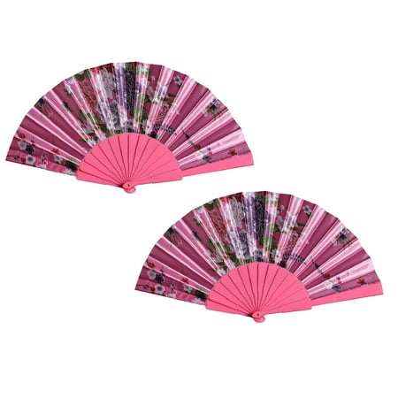 

Xubond Fans Best Chinese Style Dance Wedding Party Lace Silk Folding Hand Held Flower Fan Portable Fans