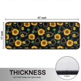 thumbnail image 5 of Kitchen Rugs Sets Of 2,Black Geometric Sunflower Pattern Anti Fatigue Kitchen Mat Rugs Non Slip Washable,Decorative Kitchen Floor Mats for Kitchen,Sink,Laundry,17"x47"+17"x47", 5 of 5