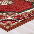 thumbnail image 4 of Allstar 8x10 Traditional Area Rug in Red with Ivory Mandala Tibetan design (7' 9" x 10' 1"), 4 of 6
