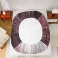 thumbnail image 5 of Homewish Ink Painting Twin Sheet Sets,Red Brown Twin Fitted Sheet,Abstract Splash Ink Flat Sheet For Men Women,Breathable Home Decor,3-Piece, 5 of 7