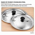 thumbnail image 3 of Stainless steel saucepan lid round pot lid frying pan lid saucepan lid for kitchen, 3 of 4