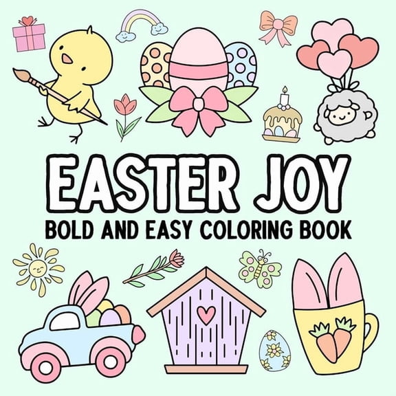 Easter Joy: Bold and Easy Coloring Book, (Paperback)