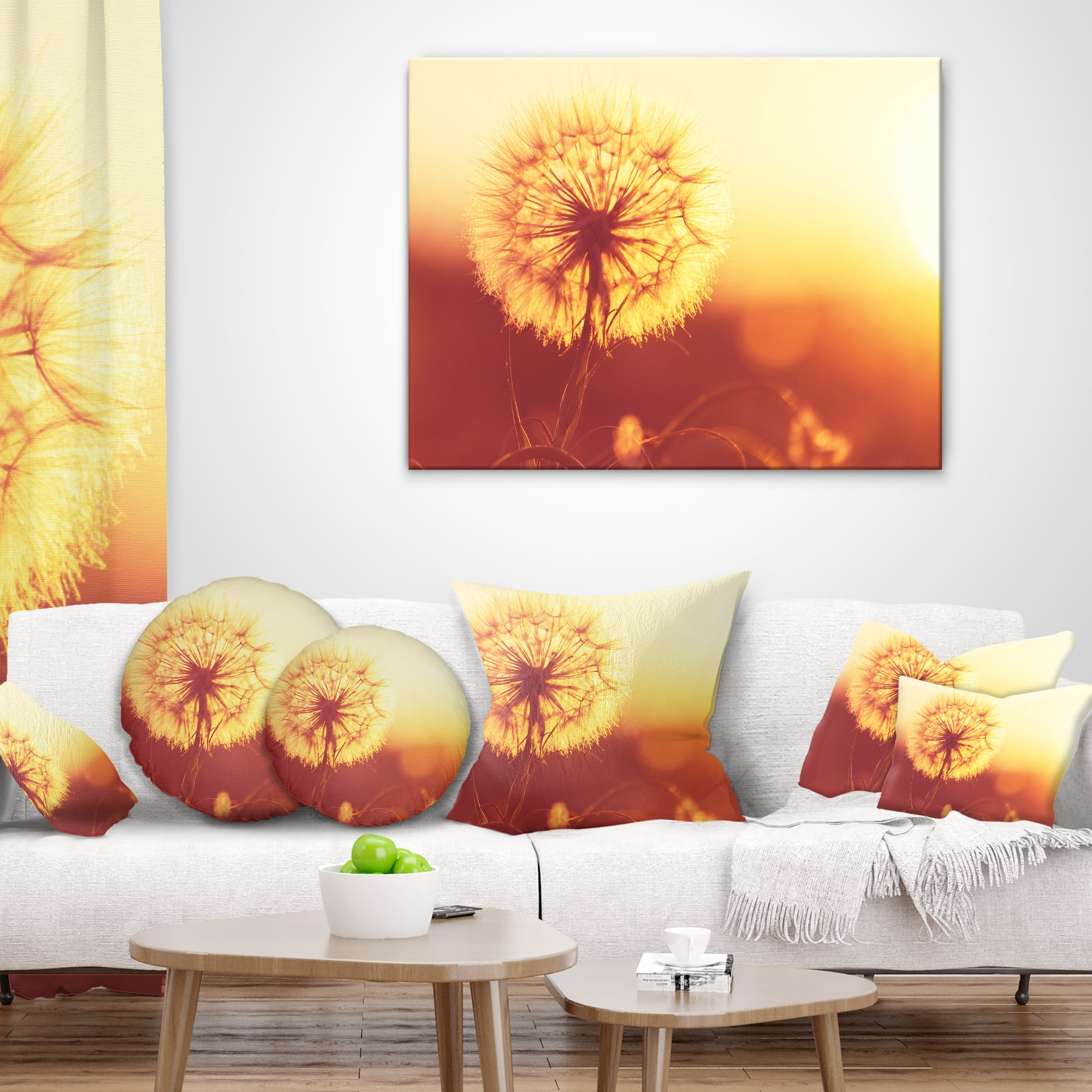 Designart 12" x 20" Brown Polyester Throw Pillow