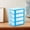 Blue, variant on Aminojy Plastic Storage Bins Storage Organizer Bins Clearance 4 Layer Stack & Carry Box Plastic Multipurpose Portable Storage Container Box Handled Organizer Storage Box