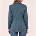 thumbnail image 5 of YanHoo Faux Suede Blazer for Women Dressy Casual Button Suit Jackets Lightweight Office Work Jacket Business Outfits, 5 of 8