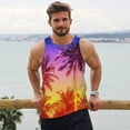 thumbnail image 6 of Ocsxa Palm Trees at Sunset Pattern Men's Muscle Gym Workout Stringer Tank Tops Bodybuilding Fitness T-Shirts-3X-Large, 6 of 7