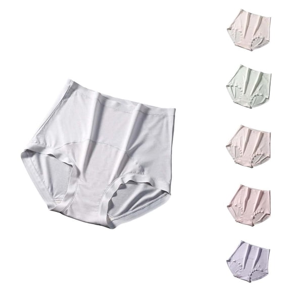 Bxsruta Women's High Waist Cotton Briefs for Everyday Comfort, 1-Pack Solid Underwear