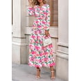 thumbnail image 2 of Vestido PRETTYGARDEN 2025 Boho Floral de Manga Larga Maxi Talla Grande, 2 of 8