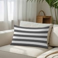 thumbnail image 3 of Grey Stripes Standard Size Pillow Cover, Pillowcase Protectors with Zipper, Breathable Decorative Throw Pillow Case Cover, Simple Gray White Texture Pillow Shams for Couch Sofa 20x26Inch, 3 of 8
