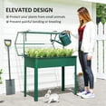 thumbnail image 4 of Outsunny Raised Garden Bed with Greenhouse Cover, Elevated Garden Box with Legs and Drainage Hole for Vegetables, Green, 4 of 9