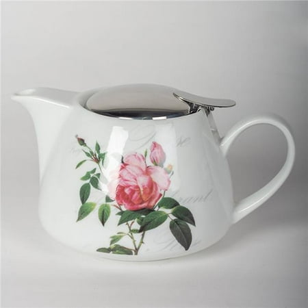 

Forpost FP-CYH-R055 Rose Pattern Porcelain Teapot with Infuser