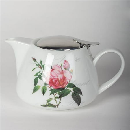 

Rose Pattern Porcelain Teapot with Infuser