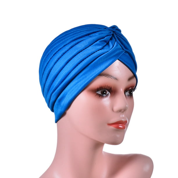Gorro turbante para mujer, turbantes para la cabeza con nudo torcido, turbantes preatados para mujer