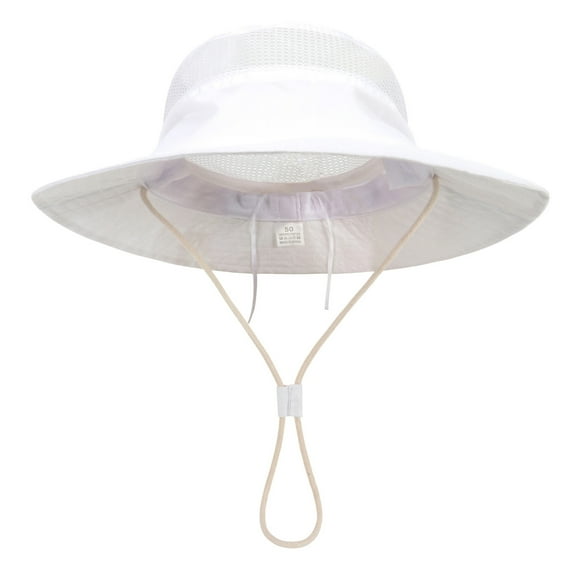 WOYY Sun Protection Bucket Hat Solid Wide Brim Breathable Beach Sun Hat for Boys Girls