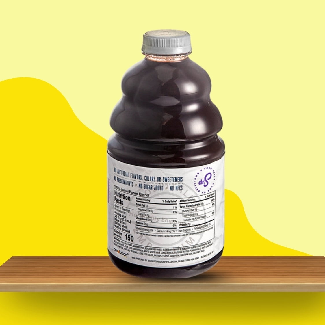 100% Crushed Acai Berry Blend 46 oz Bottles Dr. Smoothie Packing 6's/ case