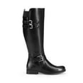 thumbnail image 2 of Dream Pairs Women's Riding Pirate & Motorcycle Buckle Knee High Boots: Comfortable Low Chunky Heel Flat Design, 2 of 8