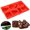 Red, variant on 8 Cavities Christmas Element Pattern Silicone Cookies Biscuit Mold, Reusable DIY Jelly Chocolate Mold, Ice Cube Tray Wax Melt Molds(1pcs Green)