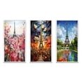 thumbnail image 2 of Designart "Paris in Bloom Vintage Collage Delight" City Paris Framed Wall Art Set Of 3 - Pink Paris Frame Gallery Set For Office Decor, 2 of 6