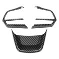 thumbnail image 1 of 3pcs Steering Wheel Trim Kit Carbon Fiber Color ABS Frame Replacement for Highlander 2022+, 1 of 5