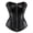 Black, variant on Leather Corsets for Women Bustier Women's Boned Zipper Biker Girl Costume Lingerie Vintage Plus Size WineRed 3XL