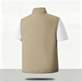 thumbnail image 4 of Avirosel Men's Lightweight Vest Outerwear Zip Up Casual Outdoor Sleeveless Jacket with Zipper Pockets for Golf Running Hiking Khaki, 4 of 6