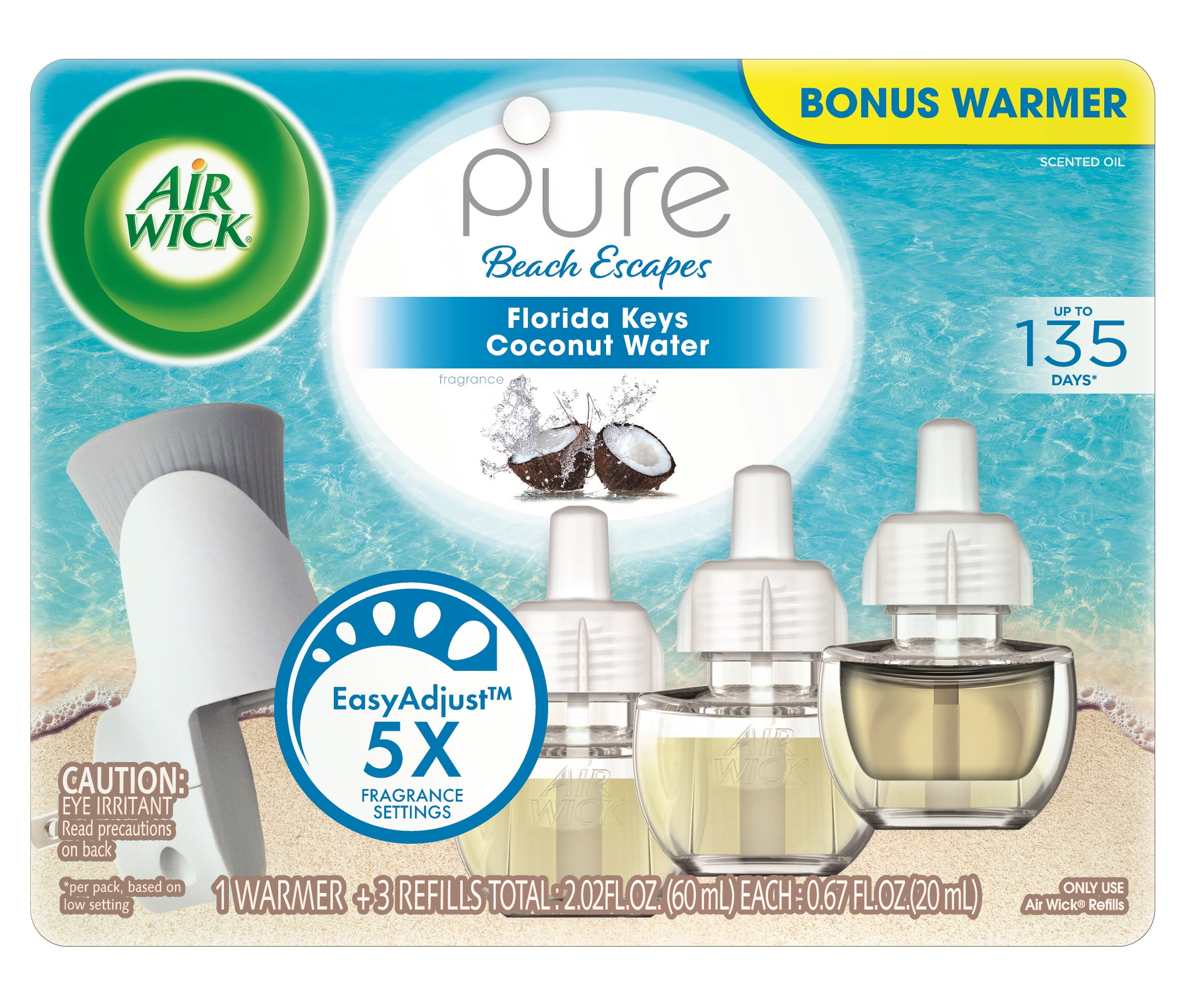 Air Wick Scented Oil Starter Kit, Florida Keys Coconut Water, Air
