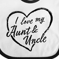 thumbnail image 4 of Inktastic I Love My Aunt and Uncle in Black Chalk Heart Boys or Girls Baby Bib, 4 of 4