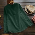 thumbnail image 3 of Kcodviy Chemise Classique en Coton et Lin pour Femmes, Col en V, Imprimé Chat, Manches Longues, Éléphant, Boutonnée, 3 of 3