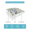 thumbnail image 5 of Quilts Twin Size, Blue Yellow Floral Spring Soft Comforter Bedding Set for Bed, Green Pastoral Summer Botanical Lightweight Quilted Bedspread with Pillow Cover(2 Pieces) for All Season, 68x86 Inch, 5 of 6