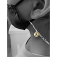 thumbnail image 2 of Goldtone Capital Letter - A - Pebble Disc - Silvertone Face Mask Necklace, 2 of 2