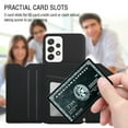 thumbnail image 6 of Decase for Samsung Galaxy A53 5G 2022 Card Holder Wallet Cover Stand Folio Flip Stand Leather Cell Accessories Gaxaly A53 G5 Galaxies 53A SM A536U Cases Women Men,Black, 6 of 8