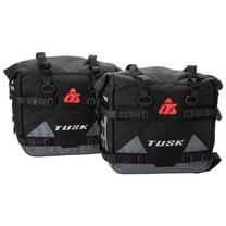 Tusk Pannier Racks with Tusk Pilot Pannier Bags Black/Grey