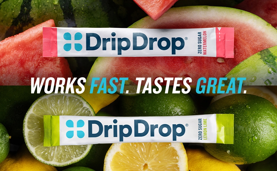 DripDrop Zero Sugar Electrolyte Drink Mix, 40 Servings