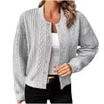 thumbnail image 2 of BSDJILFG Ribbed Knit Cardigan for Women Long Sleeve Fall Jackets 2025 Dressy Buckle Down Lightweight Crewneck Outerwear ,Sizes S-3XL, 2 of 8