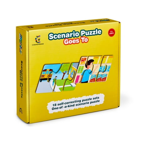 UPC: 0195893281602 | Goes To Scenario Puzzle – 54 Piece Self-Correcting Jigsaw Puzzle & Reading Activity – Kids Ages 4- 8